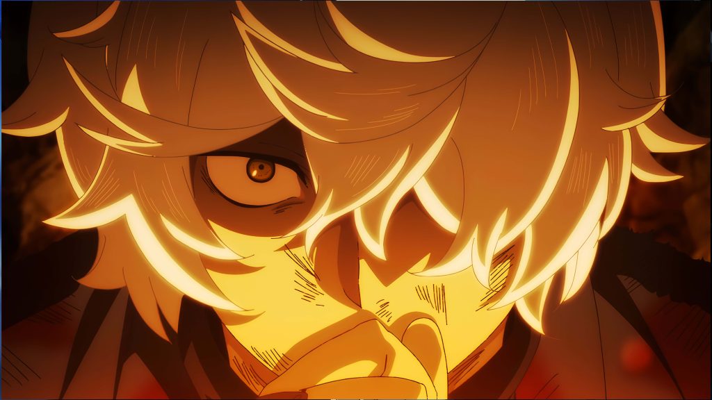 Gabimaru the Hollow close-up with glowing white hair intense gaze Hell's Paradise wallpaper