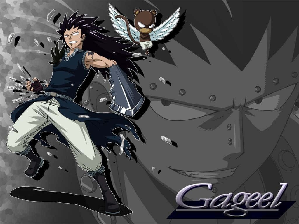 Gajeel Redfox and Panther Lily dynamic battle stance Fairy Tail anime wallpaper background