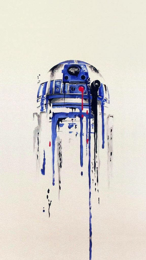 Halcyon Hues: An Artistic R2-D2 Masterpiece Enchants Star Wars Fans on Iphone 6 Plus Wallpaper
