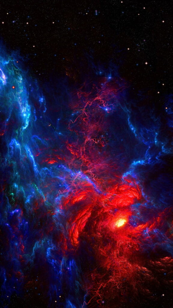 Celestial Creation: Immersive HD Universe Wallpaper with Cosmic Blue Nebula and Night Clouds