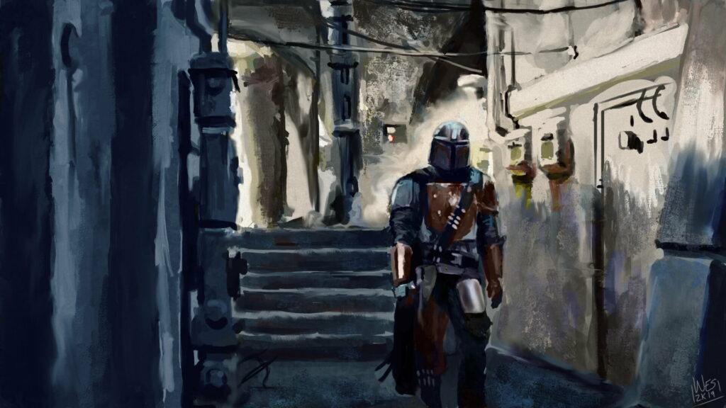 The Mandalorian: A Captivating HD Illustration in Wallpaper Bliss
