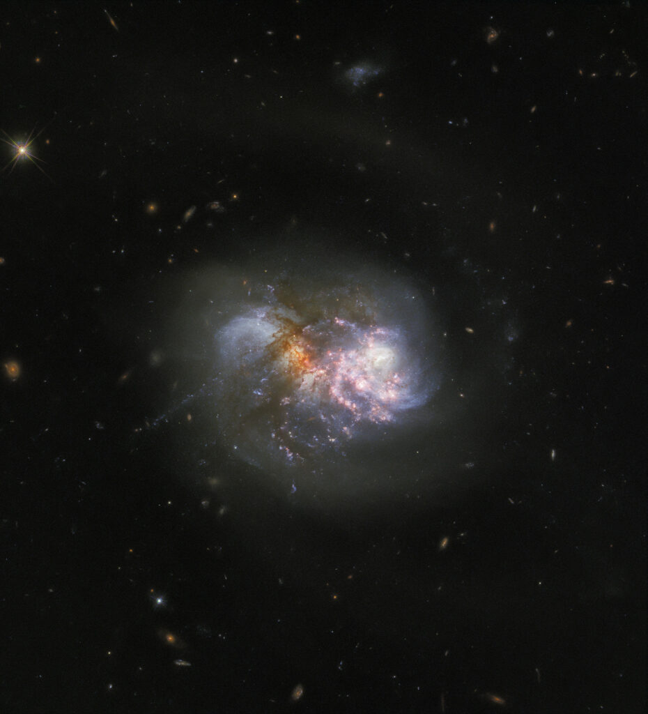 Stunning Galactic Collision Wallpaper Background with Vibrant Stars