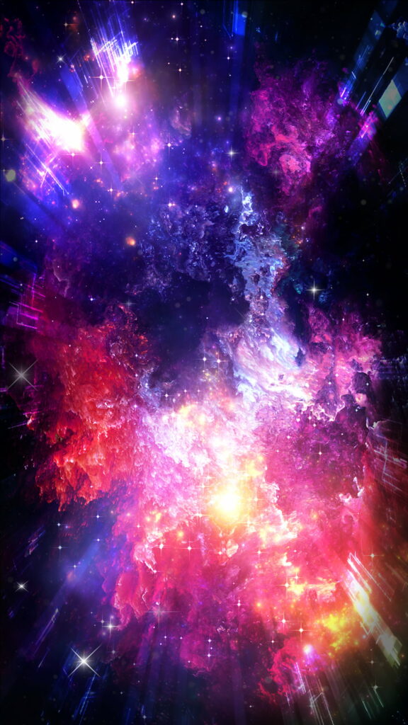 Explosive Nebulous Colors: A Breathtaking HD Phone Wallpaper for the Universe Enthusiast