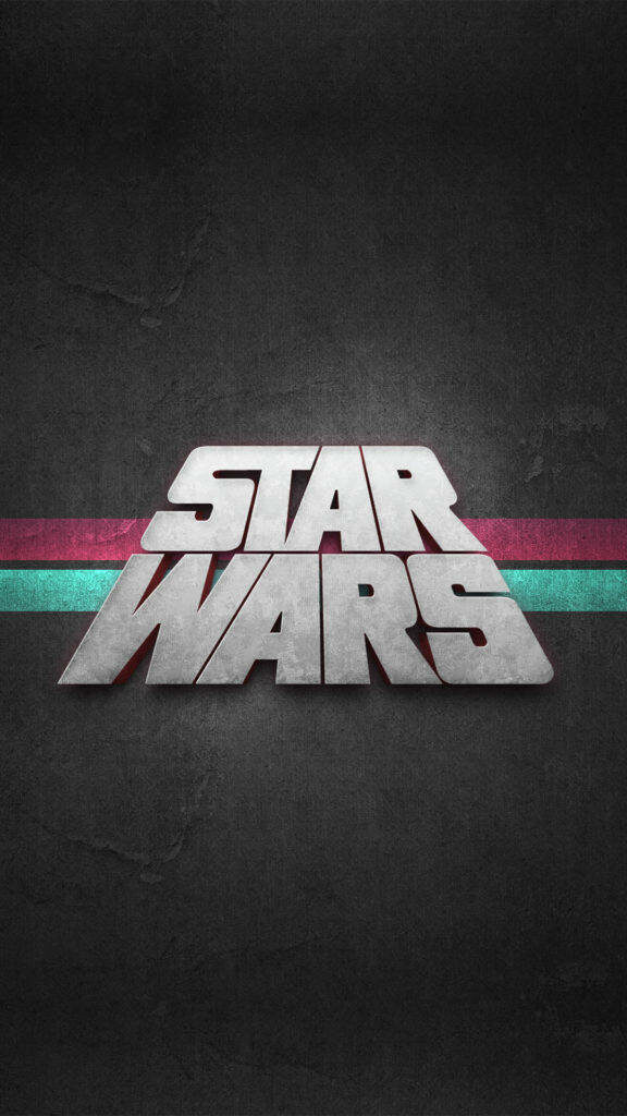 Galactic Grunge: Star Wars Logo Takes Center Stage on Dark Android Wallpaper