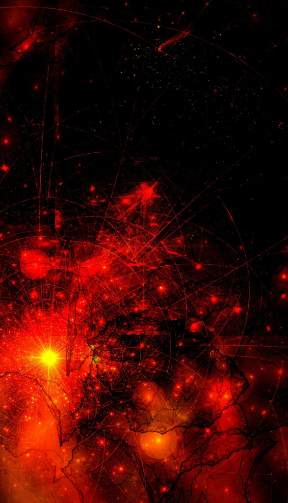 Glowing Cosmic Navigation: Stunning 4k Wallpaper for your Phone's Space Background