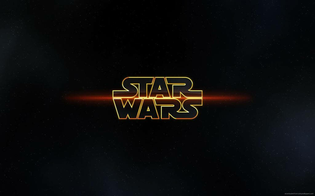 Unleashing the Force: A Dark Galaxy Beckons in the Epic Star Wars Logo Wallpaper