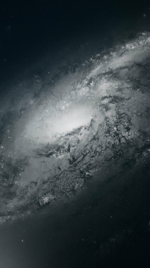Voyage through the Cosmos: A Mesmerizing Monochromatic Space Art for HD Phone Wallpaper