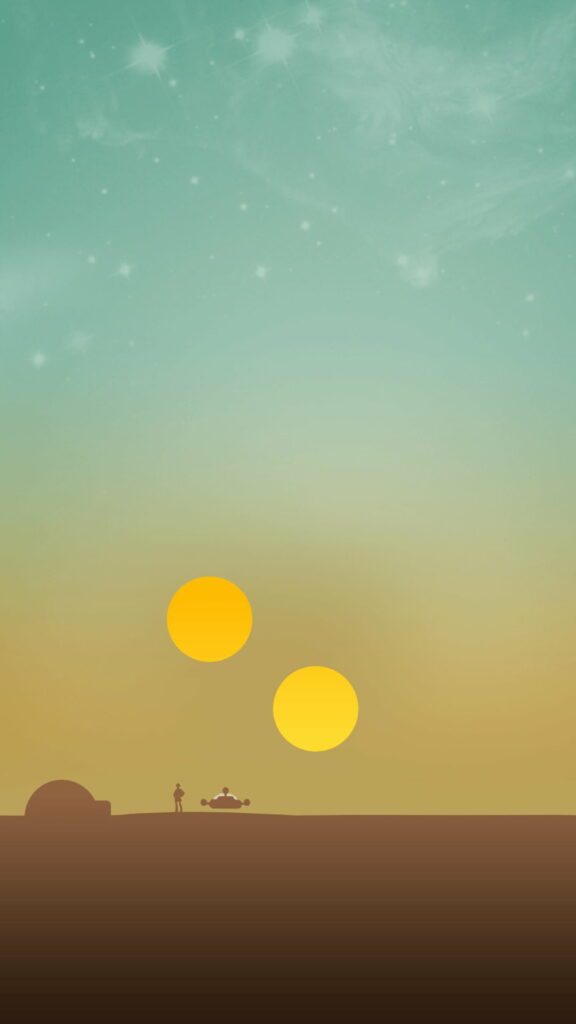 Galactic Serenity: A Minimalist Masterpiece for your HD Phone Wallpaper