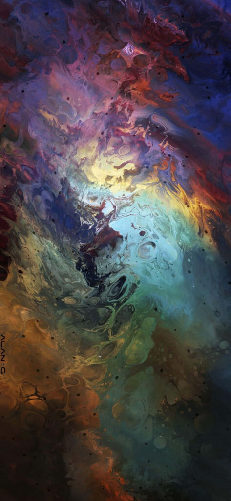 Cosmic Journey: Vibrant 4k Phone Background for a Captivating Abstract Experience Wallpaper