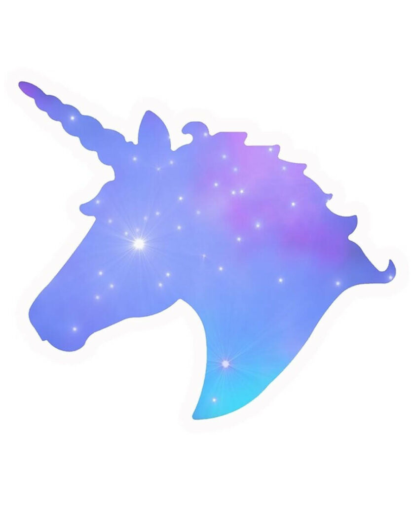 Minimalist Unicorn Galaxy Wallpaper - Mystical Purple & Blue Design