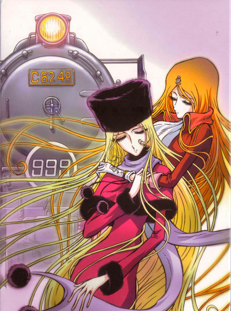 Galaxy Express 999 Wallpaper: Elegant Female Characters & C6248 Train