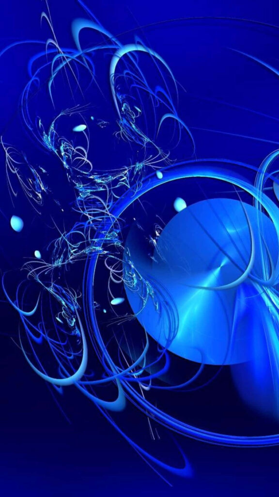 Galaxy-Inspired 3D Wallpaper: Vibrant Blue Cosmic Background