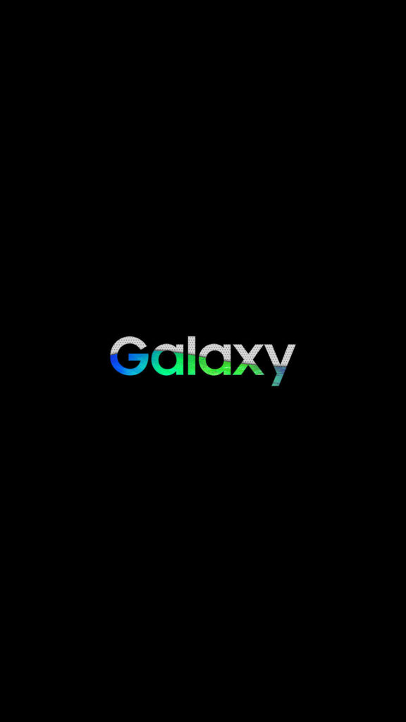 Modern Galaxy Logo Wallpaper: Minimalist Gradient on Black Background