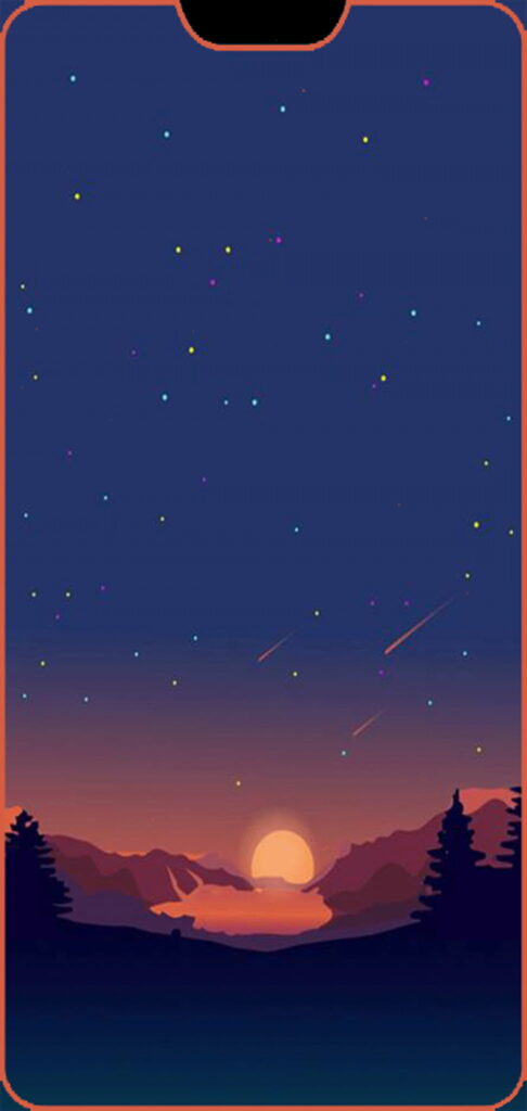 Pink Galaxy Android: Embracing Love under the Rising Sun Wallpaper