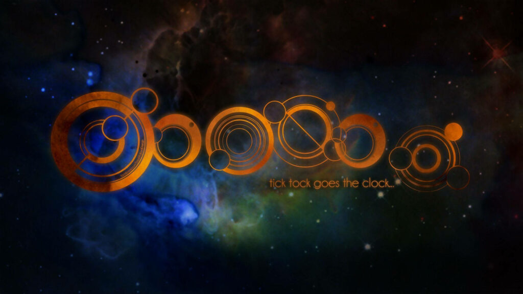 Cosmic Gallifreyan Symbol Wallpaper: Mystery & Time Travel Art