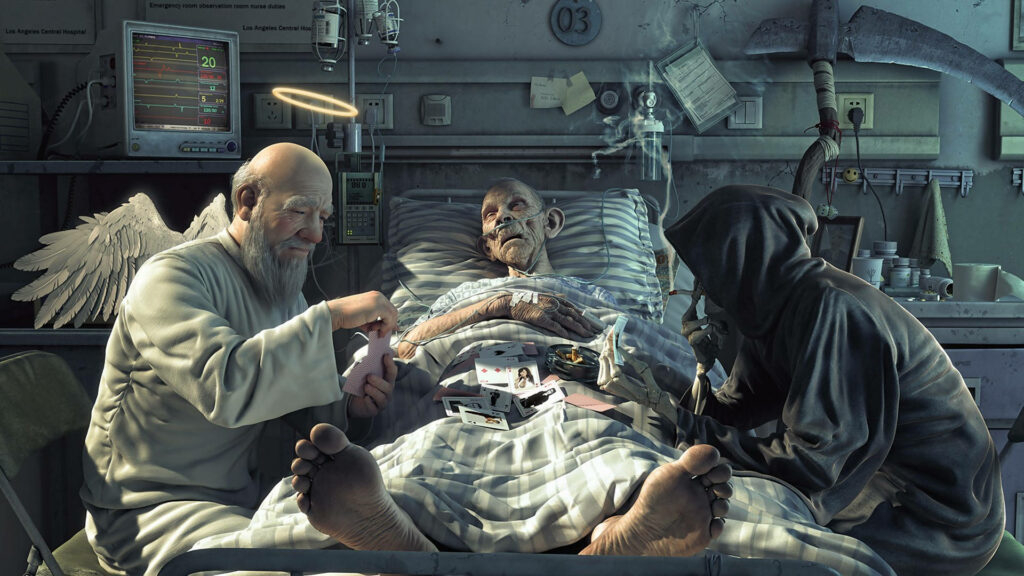 The High Stakes Battle Between Life and Death: Hospital Gamble Wallpaper