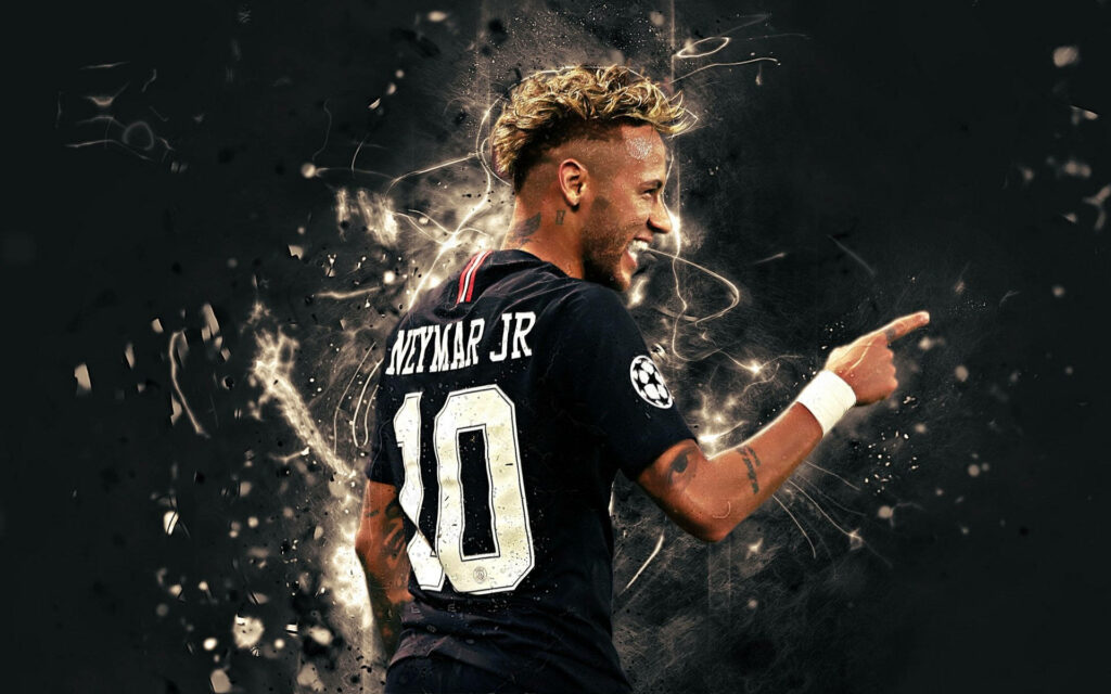 Captivating Neymar Jr: Beckoning Smiles and Anticipation for an Epic Match Wallpaper