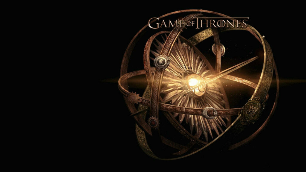 Game of Thrones Astrolabe: Celestial Wallpaper with Golden Motifs