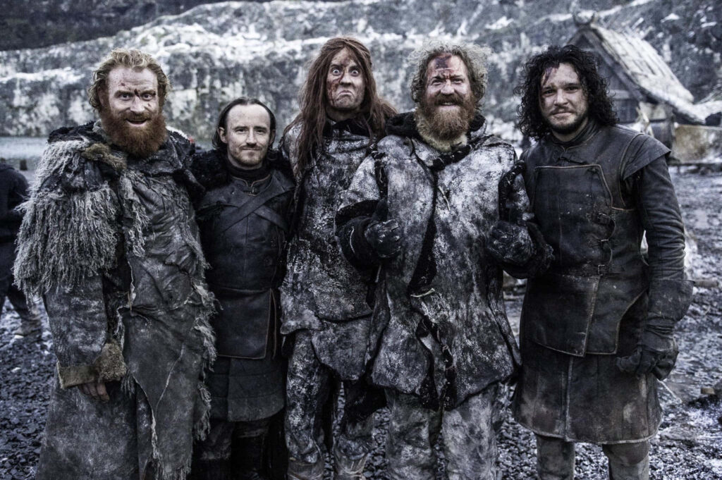 Game of Thrones Snowy Wallpaper: Iconic Characters in Rugged Setting