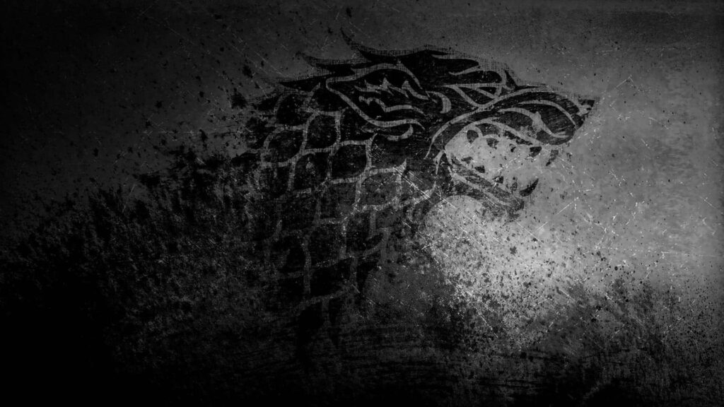 Grungy House Stark Wallpaper: Dark Textured Game of Thrones Background