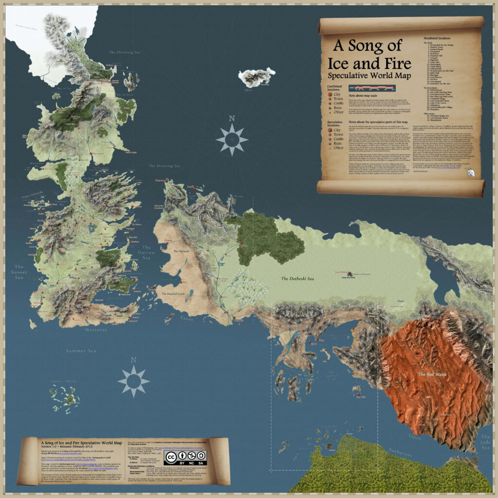 Fantasy World Map Wallpaper: Game of Thrones-Inspired Landscape