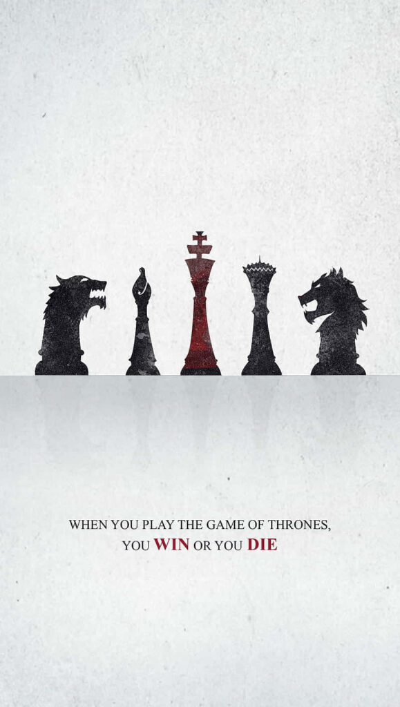 Game of Thrones iPhone Wallpaper: Chess Pieces & Iconic Quote