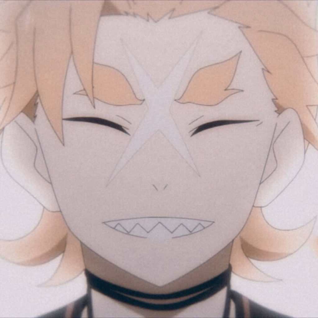 Close-up of Garfiel Tinsel from ReZero with toothy grin and X-shaped scar anime wallpaper background