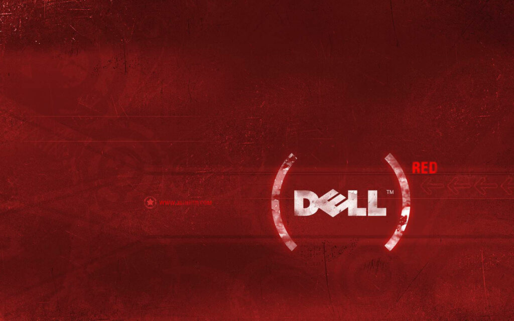Garnet Red Dell: A Fusion of Abstract Art and Tech Brilliance Wallpaper
