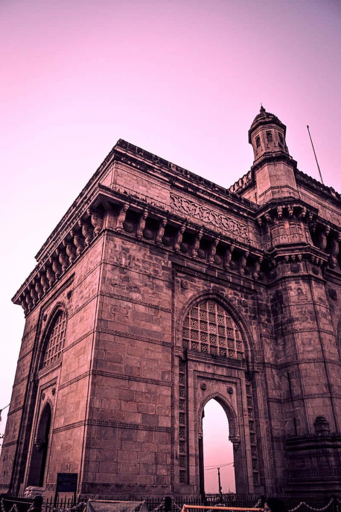 Gateway of India Mumbai twilight stone architecture low-angle serene majestic wallpaper background