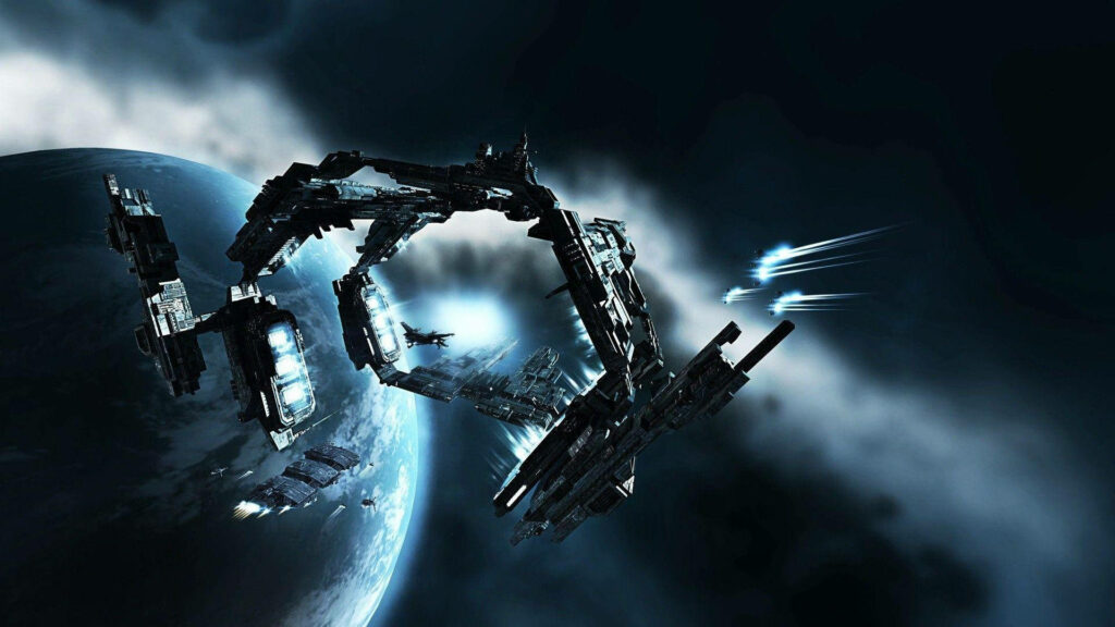 Gateways to Infinite Worlds: Exploring the Interstellar Marvels of EVE Online Wallpaper