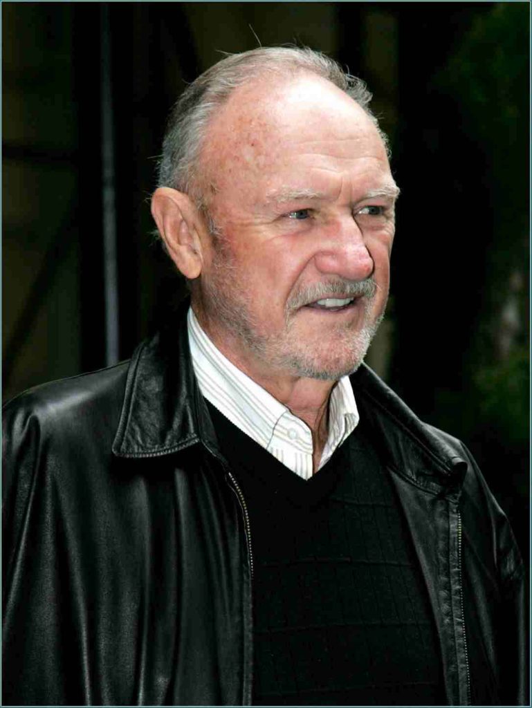 Gene Hackman portrait in black leather jacket classic sophisticated style professional lighting Wallpaper