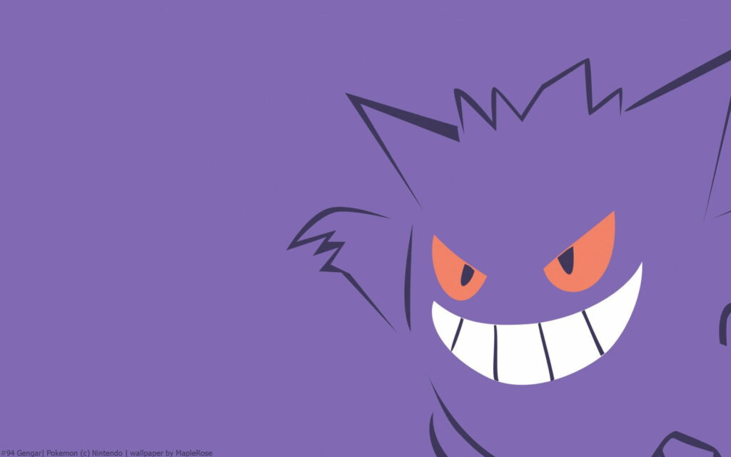 Dreamlike Encounter: Gengar's Enigmatic Anime Essence in HD Pokémon Wallpaper