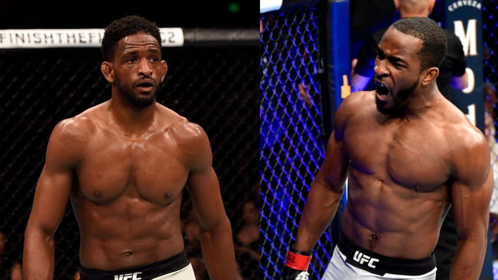 High-definition Geoff Neal UFC wallpaper showing intense action shots of elite welterweight fighter