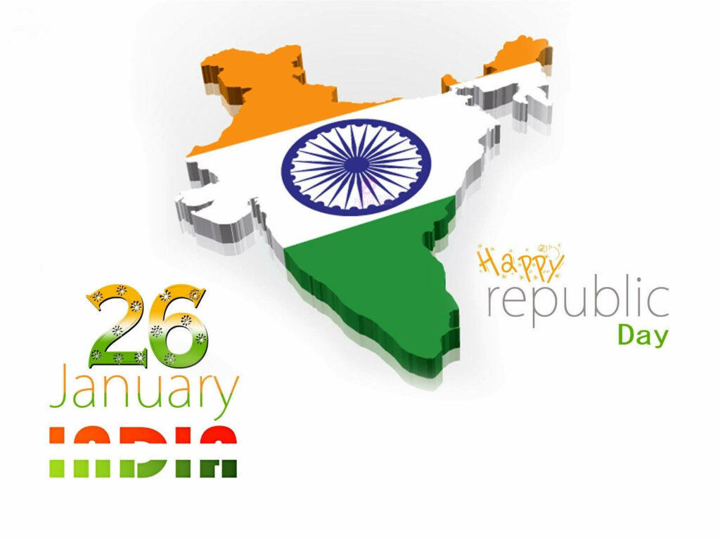 Geographical Glory: A Vibrant India Map Wallpaper for Republic Day 2021!