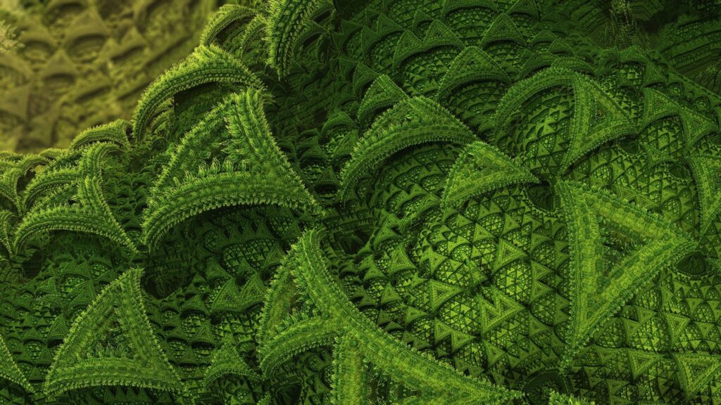 Intricate Green Geometric Wallpaper - 1920x1080 Nature Design
