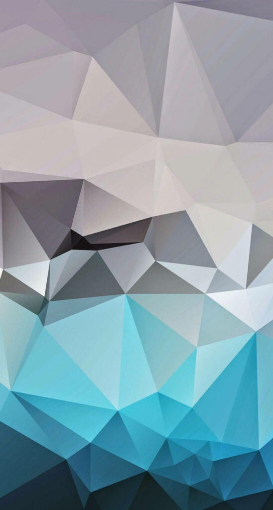 Geometric Harmony: A Captivating Gray and Blue Wallpaper for iPhone iOS 10