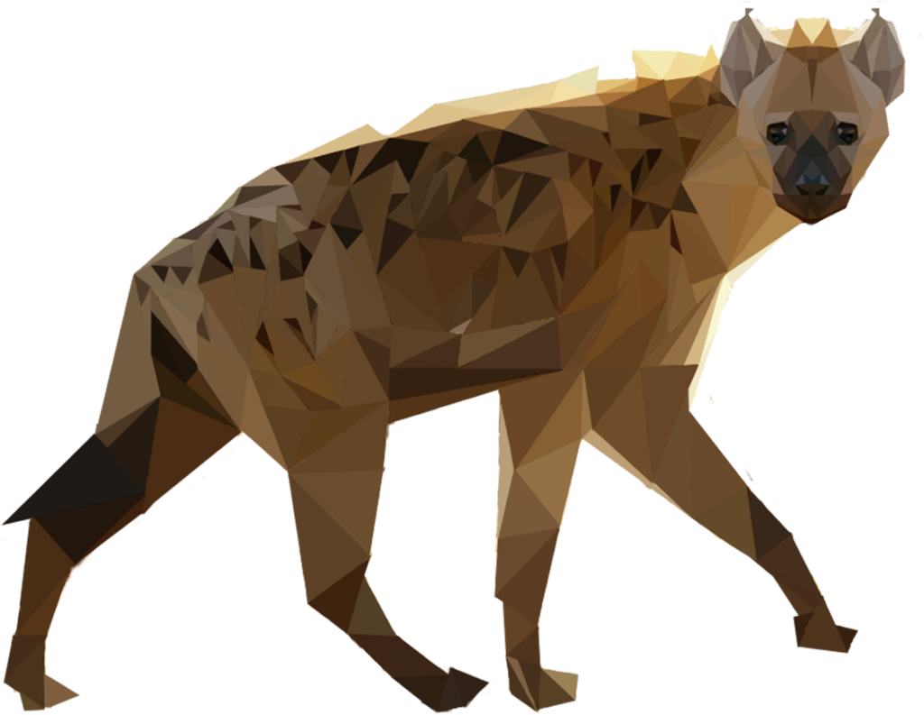 Abstract Geometric Hyena Wallpaper: Modern Brown & Black Design