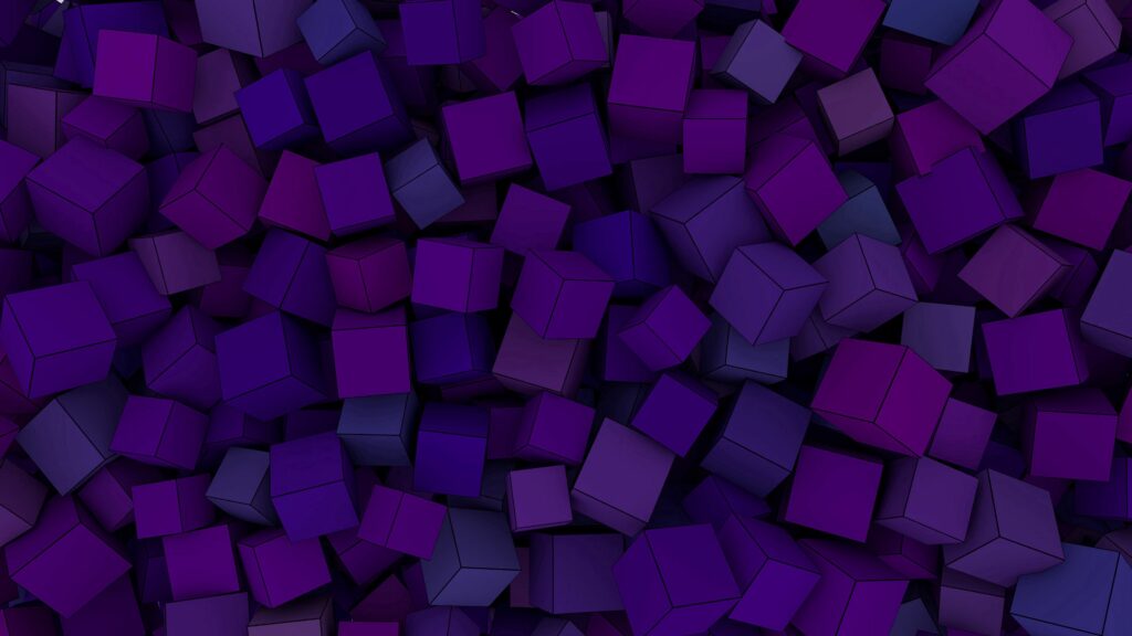 Stunning 4K Purple Cube Wallpaper - Geometric Depth Background