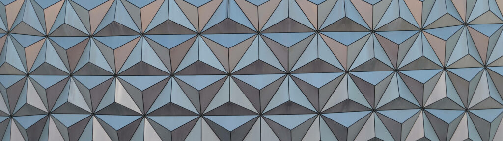 Geometric Wallpaper Inspired by Epcot Globe: Triangles in Pastels