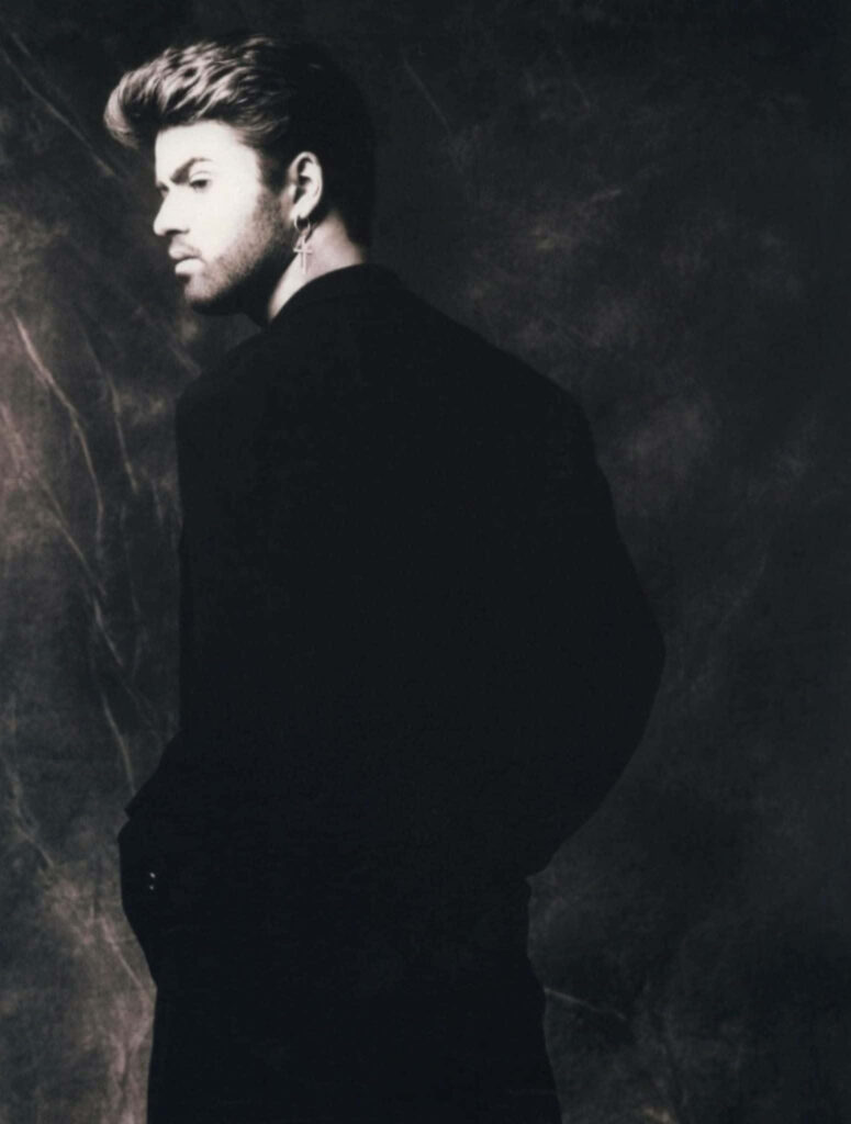 Timeless George Michael Black-and-White Wallpaper Background