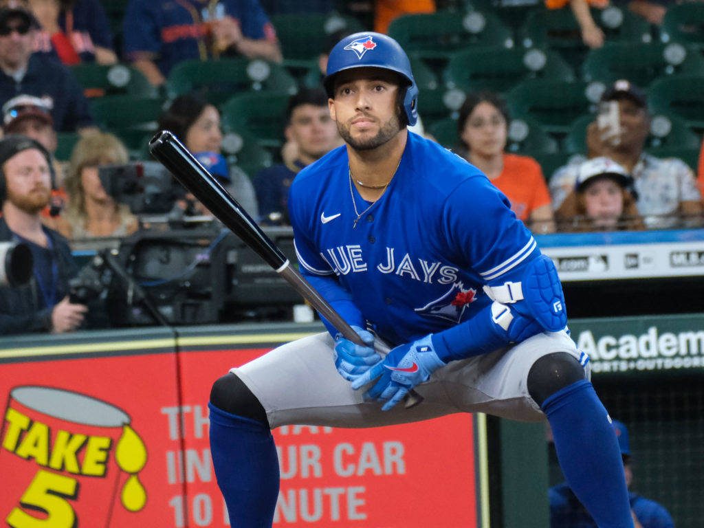 George Springer Toronto Blue Jays batting stance MLB stadium action sports wallpaper background