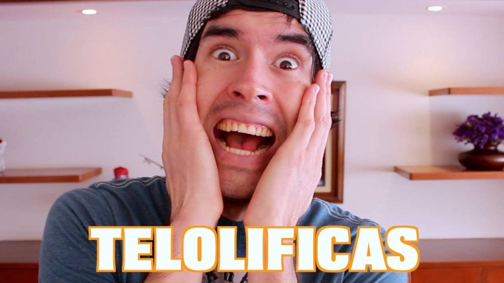 Germán Garmendia shocked expression YouTube thumbnail yellow TELOLIFICAS text indoor background Wallpaper