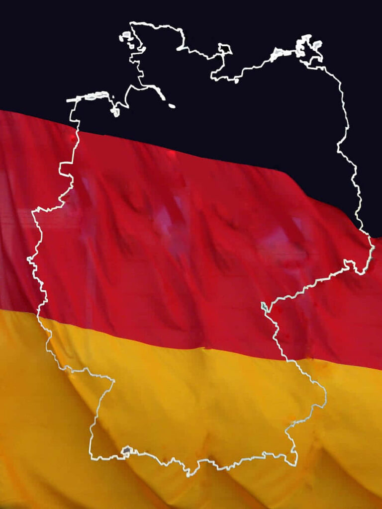Germany Flag Wallpaper: Map Overlay Showcasing National Identity