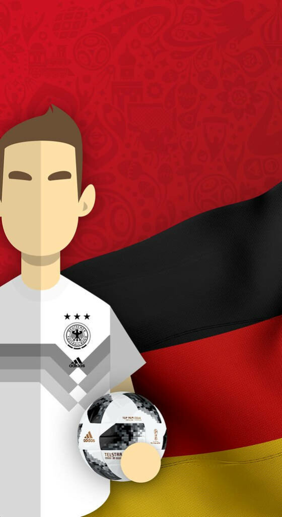 Germany National Team Football Player Wallpaper | Dynamic Vector Art