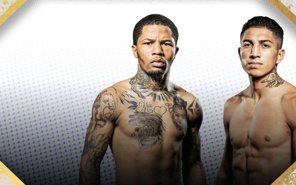 Gervonta Tank Davis and Isaac Pitbull Cruz boxing wallpaper intense muscular tattoos white background