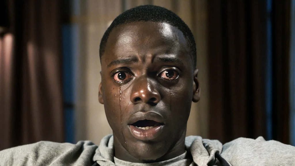 Close-up of Daniel Kaluuya as Chris in Get Out sunken place scene cinematic wallpaper background