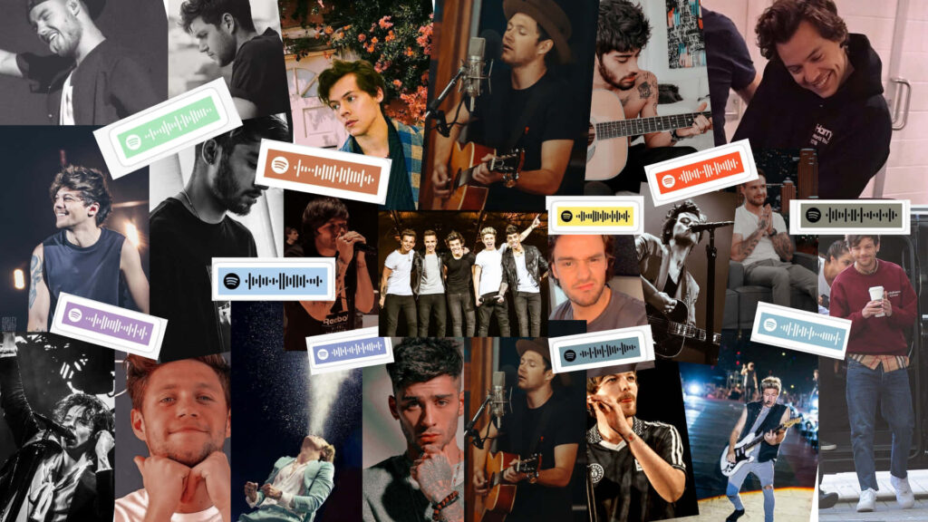 Vibrant One Direction Wallpaper: Accentuate your Laptop with a Pink Cast-themed Background!