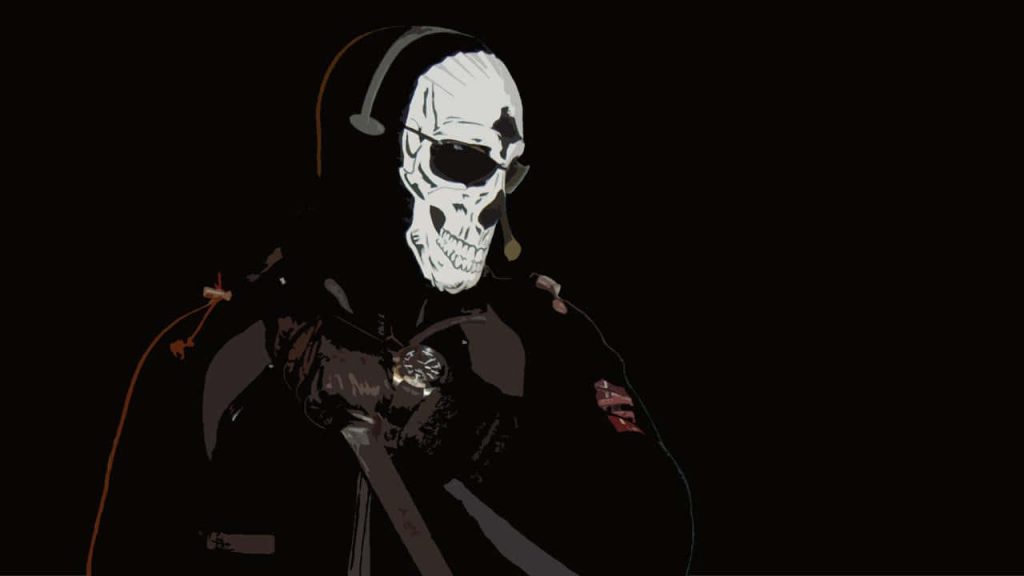 Simon Ghost Riley Call of Duty MW2 digital art skull mask tactical headset wallpaper