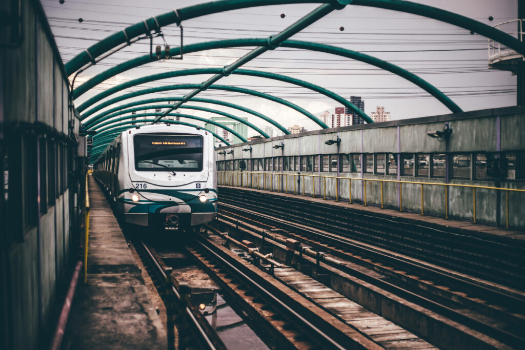 Ghostly Stillness: Haunting Images of a Desolate Train Station Wallpaper