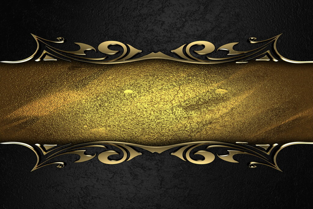 The Enchanting Beauty of Black Gold: An Elegant QHD Wallpaper Design with Intricate Details